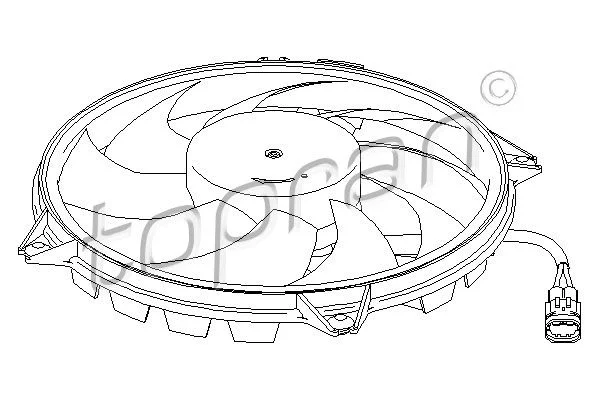 Ventilator, hlajenje motorja TOPRAN 721 534
