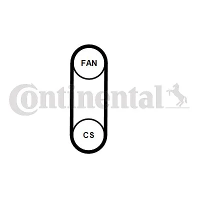 Komplet jermenov z rebri V CONTINENTAL CTAM 4PK711 ELAST T1
