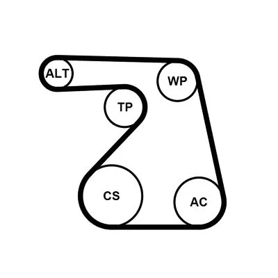 Water Pump + V-ribbed Belt Kit CONTINENTAL CTAM 6PK1217WP1