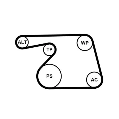 Vodna črpalka + komplet jermena z V-rebri CONTINENTAL CTAM 6PK1318WP1