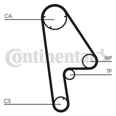 Timing Belt CONTINENTAL CTAM CT763