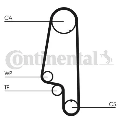 Komplet za vodno črpalko in jermen CONTINENTAL CTAM CT846WP3