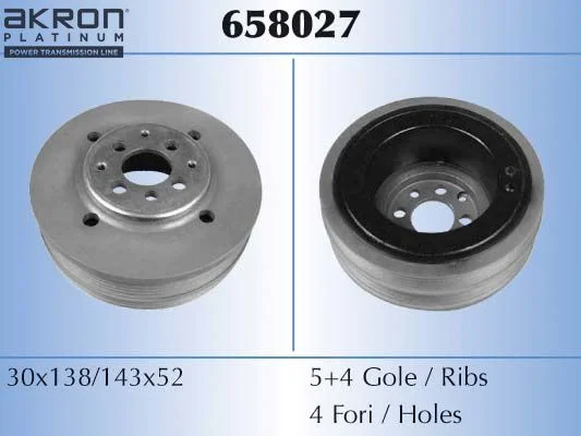 Belt Pulley, crankshaft AKRON-MALÒ 658027