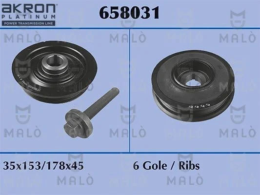 Komplet jermenic, ročična gred AKRON-MALÒ 658031