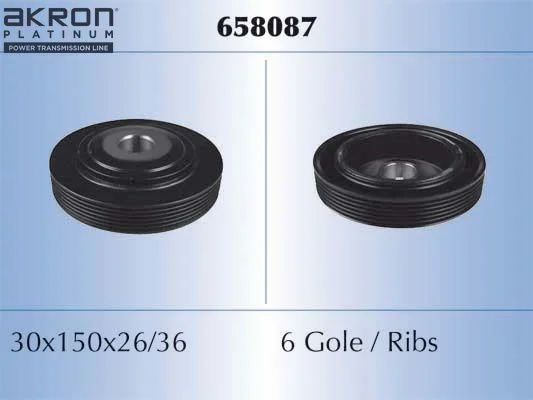 Belt Pulley, crankshaft AKRON-MALÒ 658087
