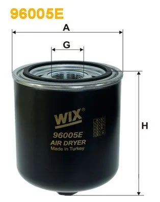 Kartuša za sušenje zraka, sistem za stisnjen zrak WIX FILTERS 96005E