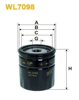 Oil Filter WIX FILTERS WL7098