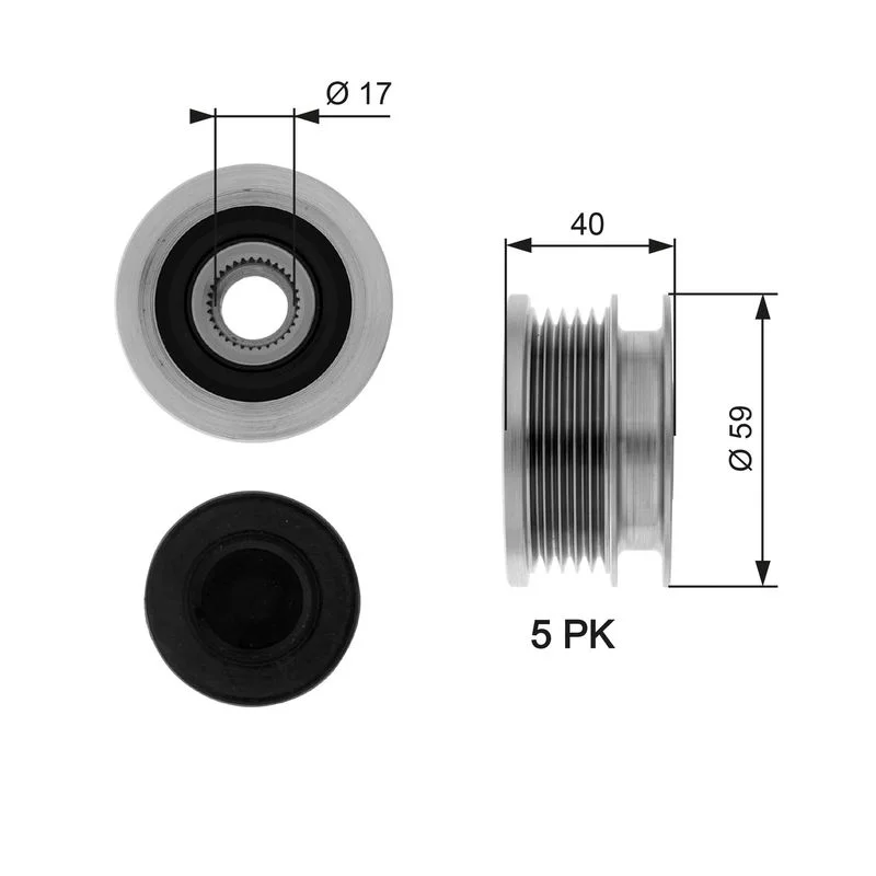 Alternator Freewheel Clutch GATES OAP7074