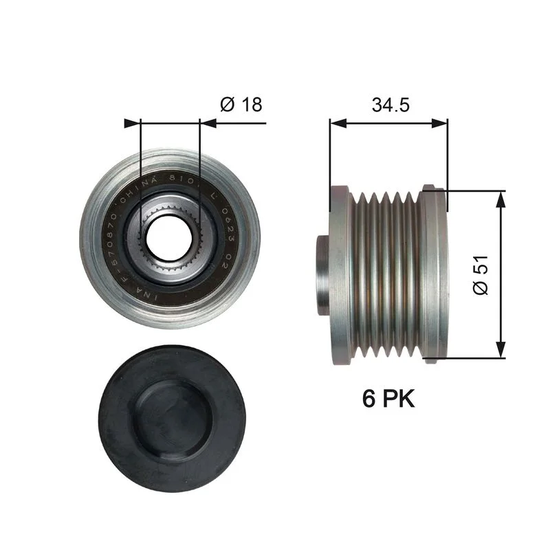 Alternator Freewheel Clutch GATES OAP7218