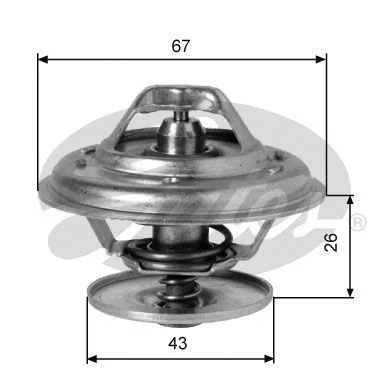 Thermostat, coolant GATES TH01991G1