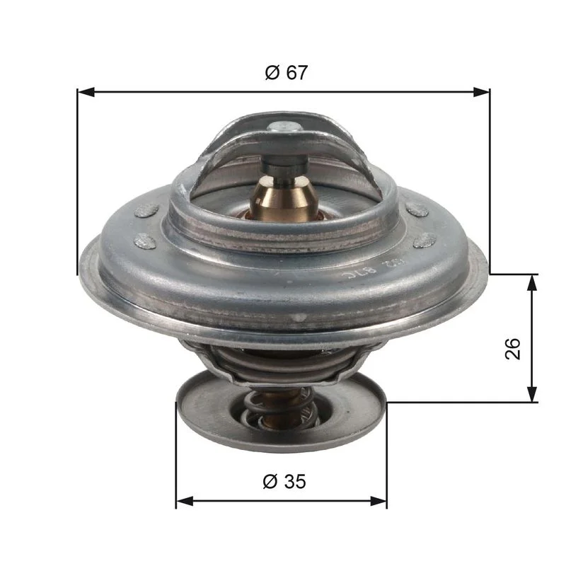 Thermostat, coolant GATES TH11687G1
