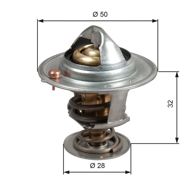 Thermostat, coolant GATES TH50588G1