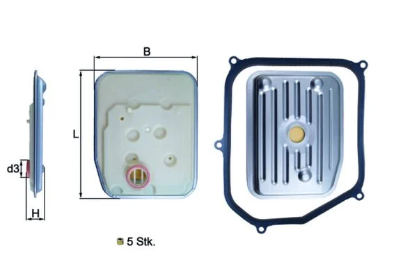 Hidravlični filter, avtomatski menjalnik KNECHT HX 147KIT