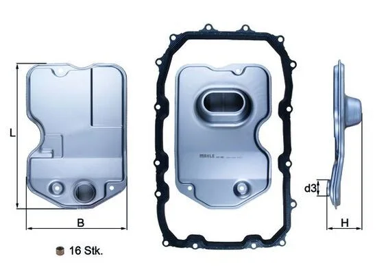 Hidravlični filter, avtomatski menjalnik KNECHT HX 160KIT