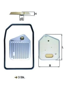 Hidravlični filter, avtomatski menjalnik KNECHT HX 163KIT