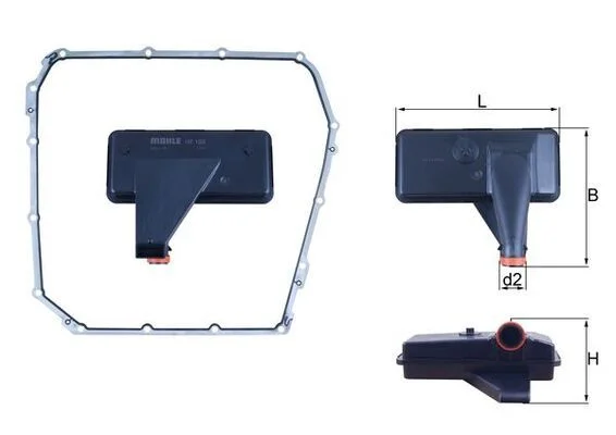 Hidravlični filter, avtomatski menjalnik KNECHT HX 185D