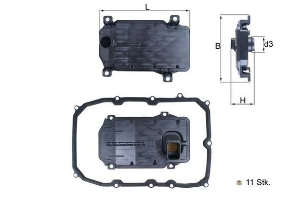 Hydraulic Filter, automatic transmission KNECHT HX 187KIT