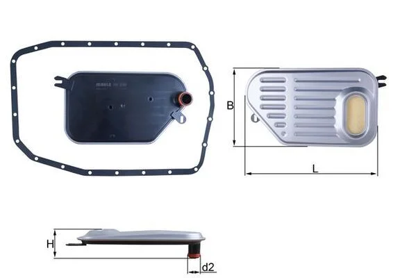 Hidravlični filter, avtomatski menjalnik KNECHT HX 239D