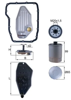 Hidravlični filter, avtomatski menjalnik KNECHT HX 276 KIT