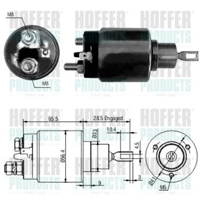 Solenoidno stikalo, zaganjalnik HOFFER 46068