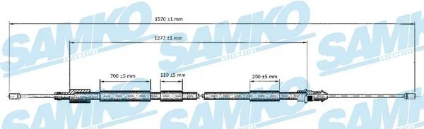 Cable Pull, parking brake SAMKO C0119B