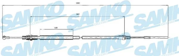 Cable Pull, parking brake SAMKO C0214B