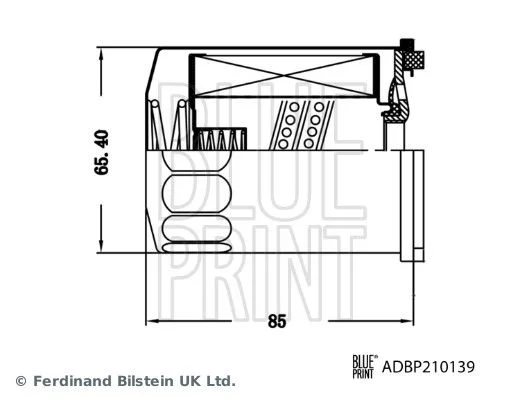Hidravlični filter, avtomatski menjalnik BLUE PRINT ADBP210139