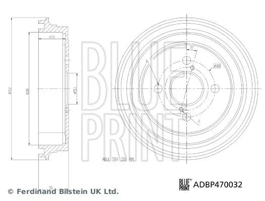 Zavorni boben BLUE PRINT ADBP470032