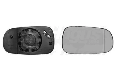 Mirror Glass, exterior mirror VAN WEZEL 4730838