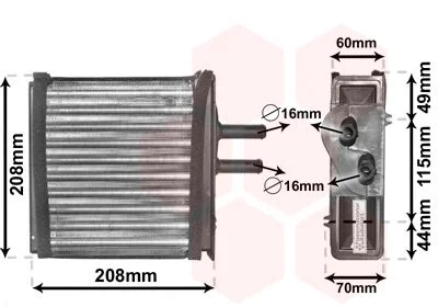 Izmenjevalnik toplote, notranje ogrevanje VAN WEZEL 17006150