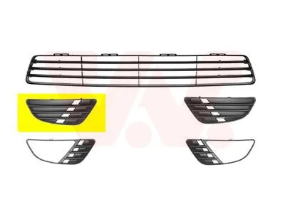 Ventilation Grille, bumper VAN WEZEL 1805592