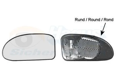 Mirror Glass, exterior mirror VAN WEZEL 1858862