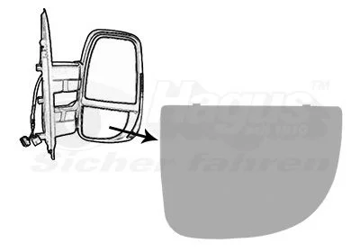 Mirror Glass, exterior mirror VAN WEZEL 2817832