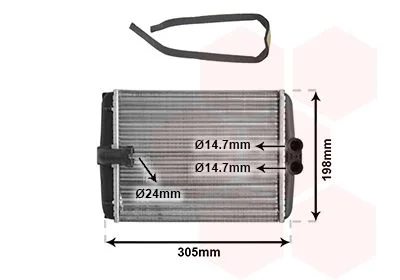 Heat Exchanger, interior heating VAN WEZEL 30006250