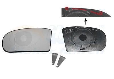 Mirror Glass, exterior mirror VAN WEZEL 3032837