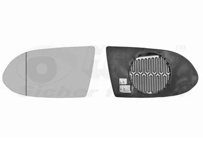 Mirror Glass, exterior mirror VAN WEZEL 3790837