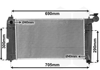 Hladilnik, hlajenje motorja VAN WEZEL 53002302