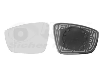 Mirror Glass, exterior mirror VAN WEZEL 5701837