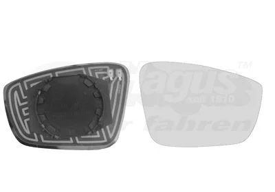 Mirror Glass, exterior mirror VAN WEZEL 5701838