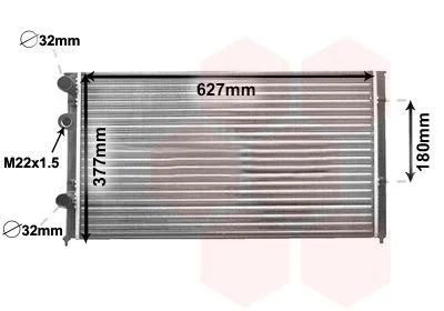 Hladilnik, hlajenje motorja VAN WEZEL 58002027