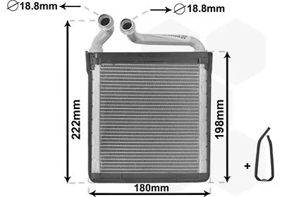 Heat Exchanger, interior heating VAN WEZEL 58006256