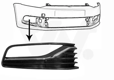 Ventilation Grille, bumper VAN WEZEL 5814594