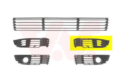 Ventilation Grille, bumper VAN WEZEL 5837591