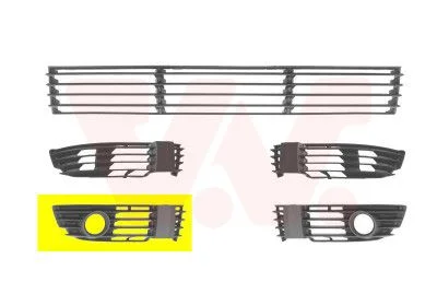 Ventilation Grille, bumper VAN WEZEL 5837594