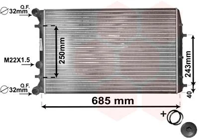 Hladilnik, hlajenje motorja VAN WEZEL 76002010