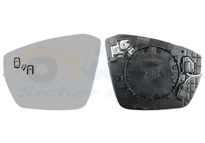Mirror Glass, exterior mirror VAN WEZEL 7631836