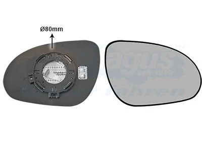 Mirror Glass, exterior mirror VAN WEZEL 8207836