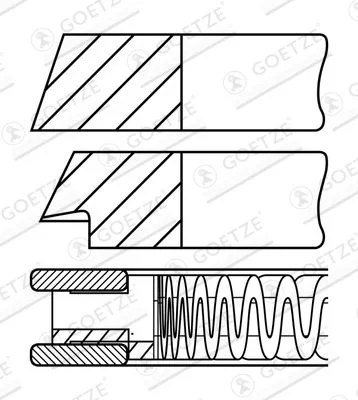 Komplet batnih obročev GOETZE ENGINE 08-102500-00