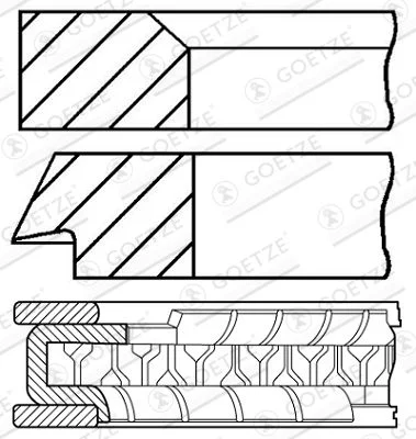 Komplet batnih obročev GOETZE ENGINE 08-104200-00