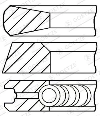 Piston Ring Set GOETZE ENGINE 08-105500-00